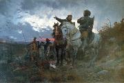 Otto Bache De sammensvorne rider fra Finderup efter mordet pa Erik Klipping Skt. Cacilienat 1286 china oil painting artist